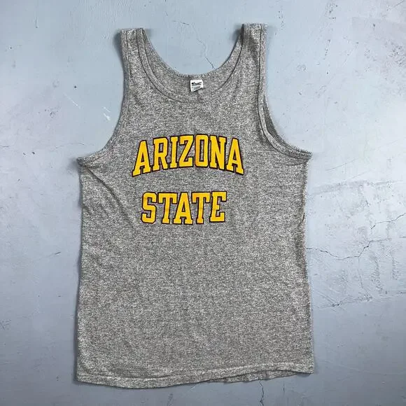 Champion 80s Arizona State VTG T Shirt ASU College University Track Tank Devils - Picture 2 of 10